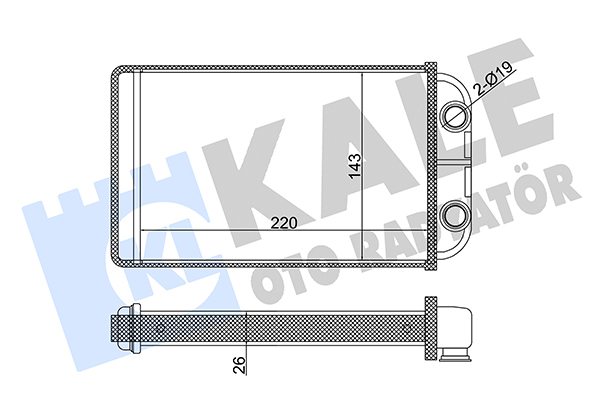 Toyota Hilux Kalorifer Radyatörü 1998-2005 Radyatör OEM 87107-35070